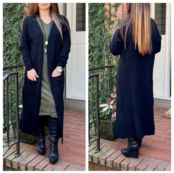 Made in Italy long open knit cardigan - Picture 5 of 5